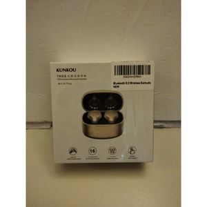 Kunkou TWS 5.0 Wireless Bluetooth Headset 16 Hour With Charger Gold